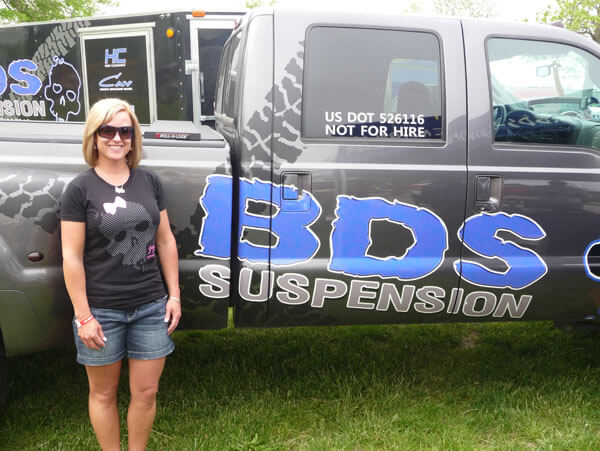 Customer modeling new BDS Woman's T-shirt
