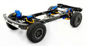 The 2022 Bronco Raptor boasts a uniquely upgraded chassis by Ford Performance to provide the backbone for the Raptor HOSS 4.0 suspension and components.