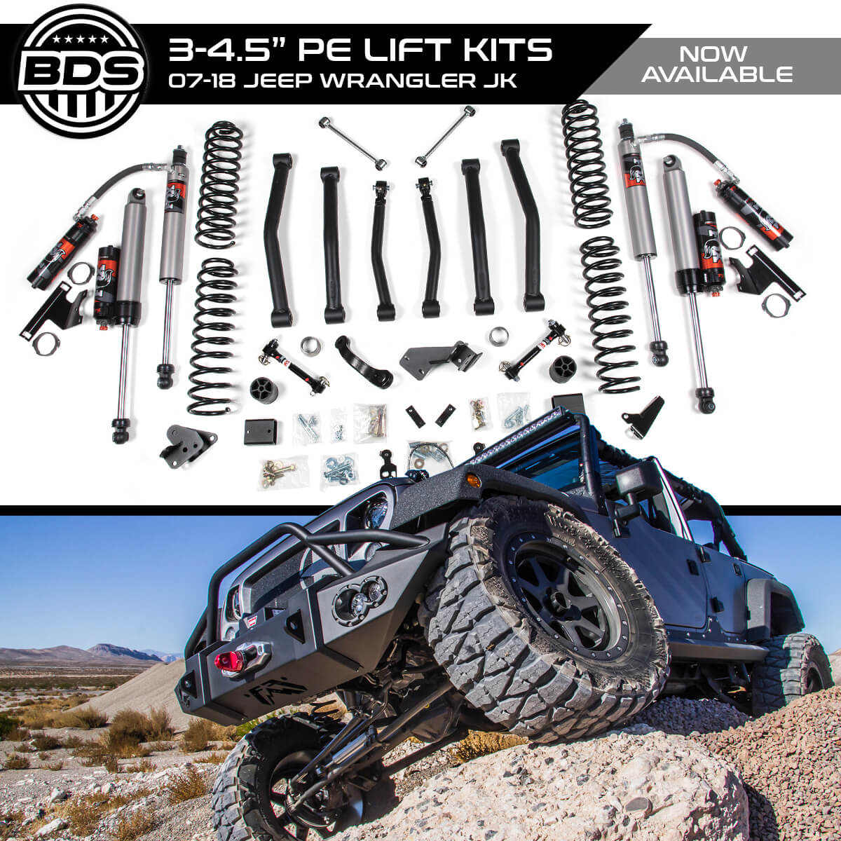 BDS Suspension Jeep Wrangler JK Lift Kits Performance Elite Series